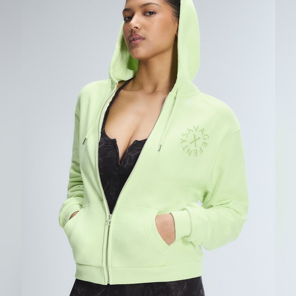 Savage X Fenty Neon Lime Weekender Zip Hoodie